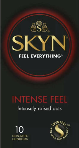 Безлатексные презервативы с точечным рельефом SKYN Intense Feel, 10 шт