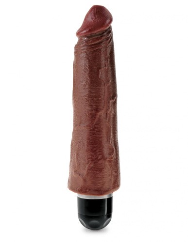 Pipedream King Cock 8'' Vibr Stiffy - Реалистичный вибратор, 21х6 см (коричневый)