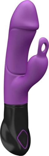 Adrien Lastic Ares - вибратор-кролик с петелькой для пальца, 19.8х3.6 см (фиолетовый)