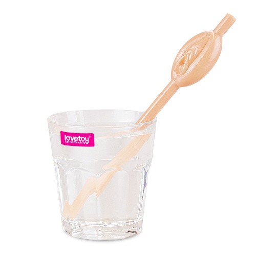 Original Pussy Straws Flesh - Трубочки для коктелей, 9 шт (телесный)