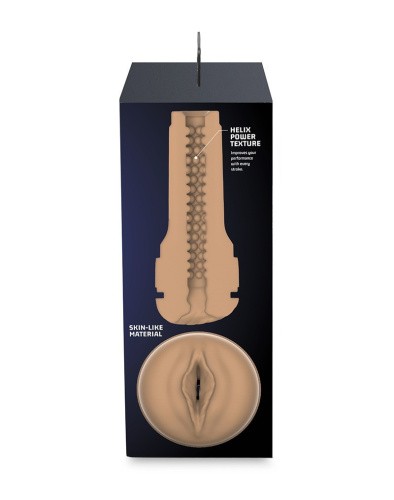 Kiiroo Feel Stroker Light Brown - Мастурбатор вагина для секс-машины Kiiroo Keon, 22 см