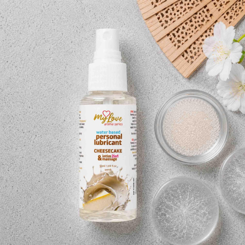 2в1 лубрикант и массажный гель - MyLove Aroma Series Intim&Massage Cheesecake, 50 мл