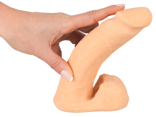 Nature Skin Real Dong реалистичный фаллоимитатор с мошонкой, 20х4.5 см