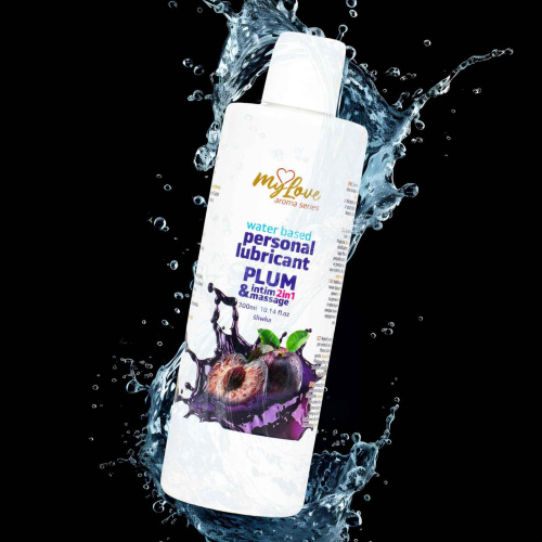 2в1 лубрикант и массажный гель - MyLove Aroma Series Intim&Massage Plum, 300 мл