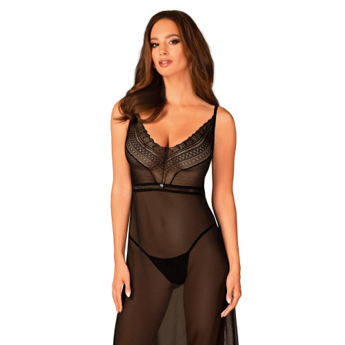 Obsessive Estiqua chemise - Сорочка еротична, M/L - купити в Києві, Україні
