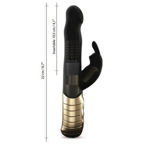 Dorcel Baby Rabbit Gold 2.0 - Вібратор-кролик з перловим масажем і головкою, що обертається, 22х2.8 см - купити в Києві, Україні