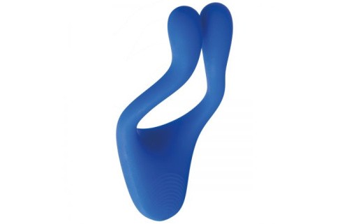 StRubber BeauMents Doppio - многофункциональный вибратор, 13х4.5 см (синий)