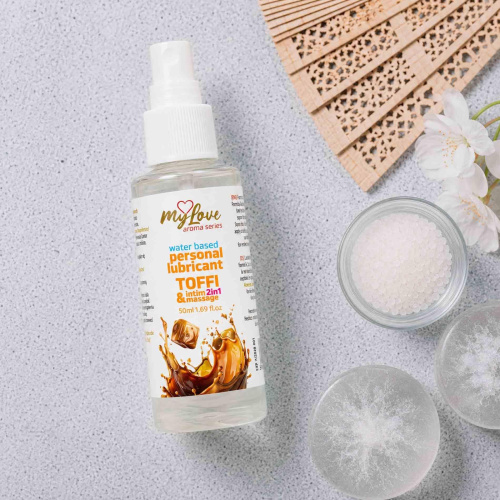 2в1 лубрикант и массажный гель - MyLove Aroma Series Intim&Massage Toffi, 50 мл