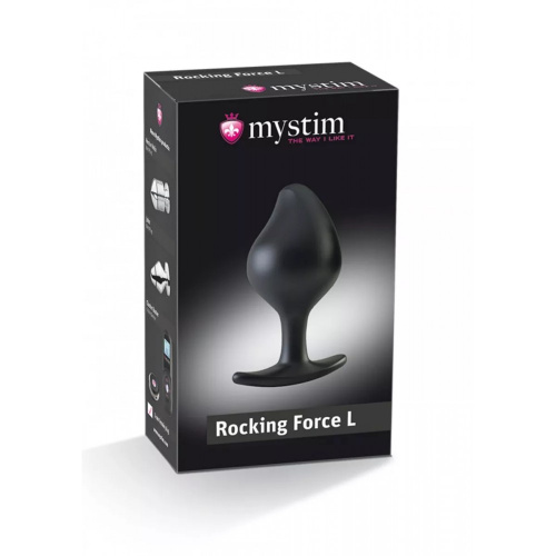Mystim Rocking Force L - Силіконова анальна пробка для електростимулятора, 10.5х4.7см - купити в Києві, Україні