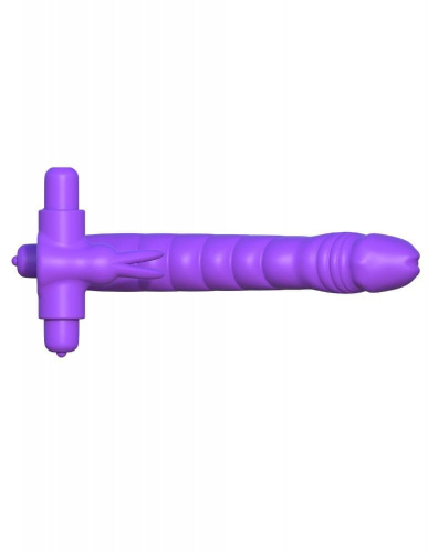 Pipedream Silicone Double Pene Rabbit - насадка для подвійного проникнення, 10х2.8 см (фіолетовий) - купити в Києві, Україні