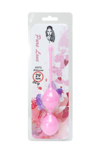 Boss Silicone Kegel Balls Pink - Вагинальные шарики, 16,5х2,9 см (розовый)