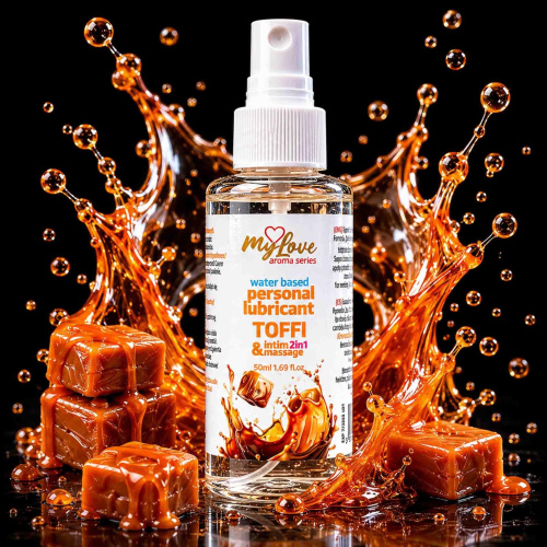 2в1 лубрикант и массажный гель - MyLove Aroma Series Intim&Massage Toffi, 50 мл