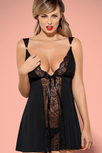 Сексуальный бебидолл с кружевом Obsessive Charmea babydoll (S/M)