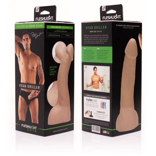 Fleshlight Fleshjack Boys: Ryan Driller Dildo реалистичный фаллоимитатор, 21х4.4 см
