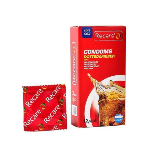 Recare Cola Dotted&Ribbed Condoms 12 шт, с пупырышками и ребрами