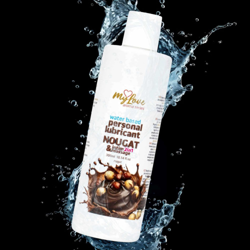 2в1 лубрикант и массажный гель - MyLove Aroma Series Intim&Massage Nougat, 300 мл