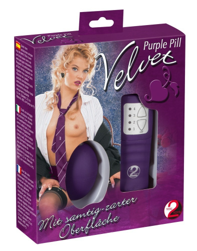 Velvet Purple Pill - Виброяйцо, 5,5 см (фиолетовый)