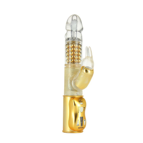 Dorcel Orgasmic Rabbit Gold - вибратор-кролик с жемчужным массажем, 25х3.8 см (золотистый)