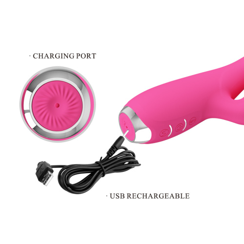 Pretty Love Rachel Licking Vibrator - вибратор-кролик с имитацией оральных ласк, 19.9х3.5 см
