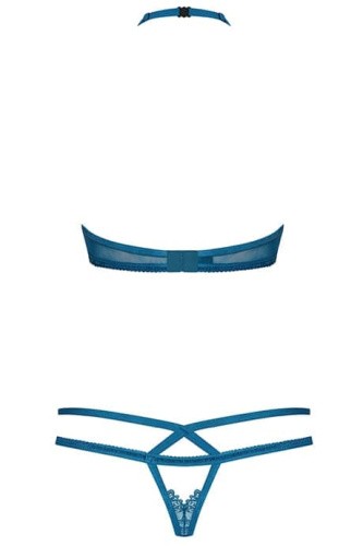 Obsessive 838-SET-6 set - комплект кружевного белья, L/XL (голубой)