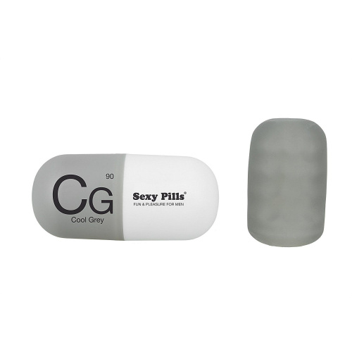 Love To Love Sexy Pills Cool Grey - мастурбатор-пилюля, 7х4.5 см (серый)