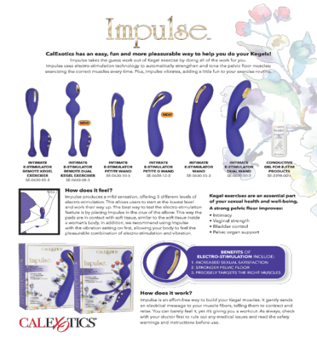 CalExotics Estim Petite G Wand - вибромассажер точки G с электростимуляцией, 14х3,25 см.