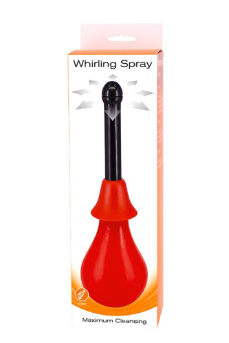 Seven Creations Whirling Spray - анальный душ, 24.7 см  (красный)
