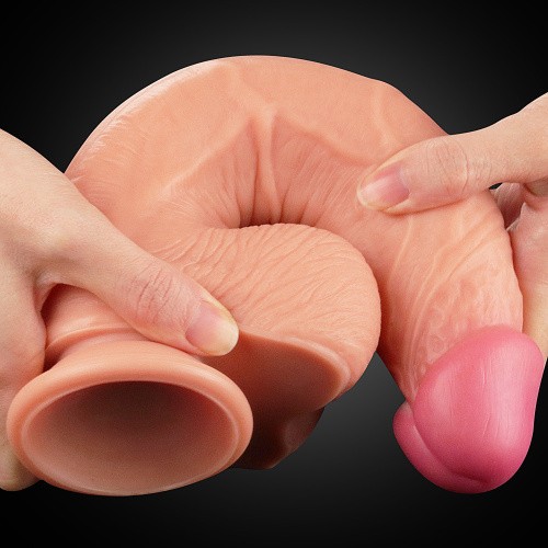 10" Dual Layer Platinum Silicone Cock - Фаллоимитатор, 25 см (телесный)