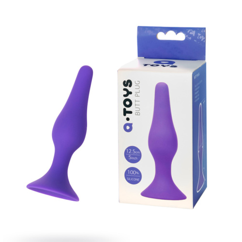 Toyfa A-Toys силиконовая анальная пробка для новичков, 12.5х3.2 см (фиолетовый)