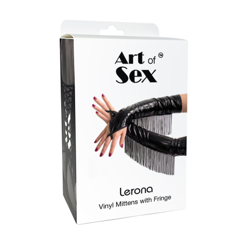 Виниловые митенки Art of Sex - Lerona, S черные
