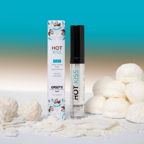 Exsens Coconut Hot Kiss - Стимулирующий блеск для губ с охлаждающим эффектом, 7 мл