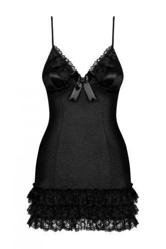 Сексуальный комплект Obsessive Blackbella chemise  (L/XL)
