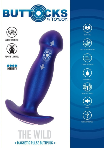 TOYJOY Pulse Vibr Plug - Анальная вибропробка, 14,5 см (синий)