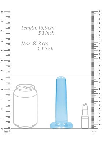 Фаллоимитатор RealRock Non Realistic Dildo with Suction Cup 5,3',13,5 см