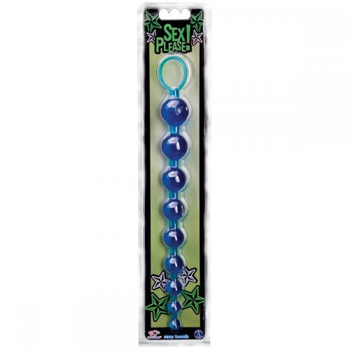 Topco Sales Sex Please! Sexy Beads - анальне намисто, 23.5х2.8 см (синій) - купити в Києві, Україні