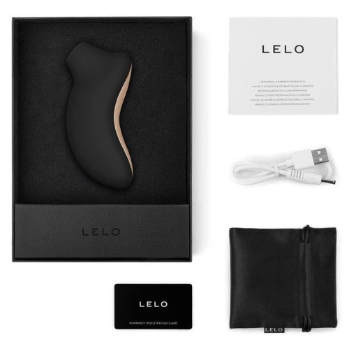 Lelo Sona - бесконтактный звуковой стимулятор клитора, 11.5х5.6 см  (черный)