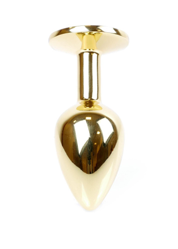 Анальная пробка с кристаллом B-Series Jewellery Gold Plug Green