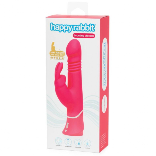 Happy Rabbit Thrusting Really - вибратор кролик с толчковыми движениями, 22.8х4 см