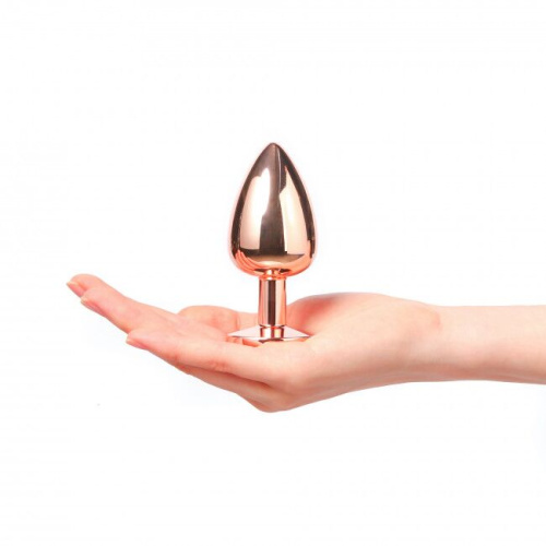 Dorcel Diamond Plug L металлическая анальная пробка с кристаллом, 9.5х4.1 см (чёрный)