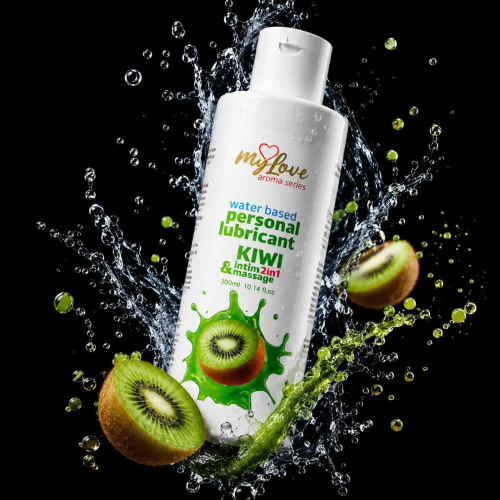 2в1 лубрикант и массажный гель - MyLove Aroma Series Intim&Massage Kiwi, 300 мл