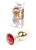 Boss Jewellery Gold Plug Red - Анальная пробка с красным кристаллом, 7х2.7 см (красный) Boss Jewellery Gold Plug Red - Анальная пробка с красным кристаллом, 7х2.7 см (красный)