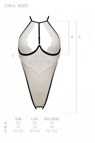 Боди с доступом Passion CHIKA BODY, XXL/XXXL