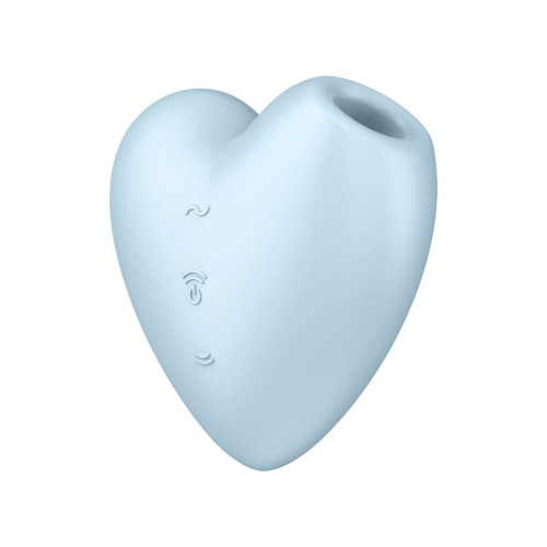 Satisfyer Cutie Heart Blue - Вакуумный стимулятор в виде сердечка, 7.7х7.5 см (голубой)
