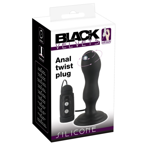 Orion Black Velvets Anal twist plug анальная пробка с функцией вращения, 13.6х3.9 см