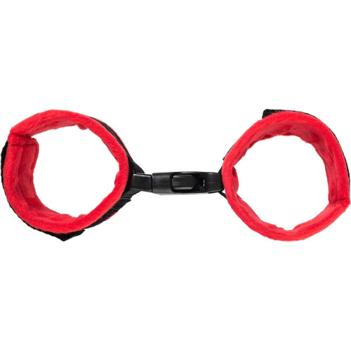 ToyFa Anonymo №0156 - Велюровые оковы на ноги, 29 см (красный)