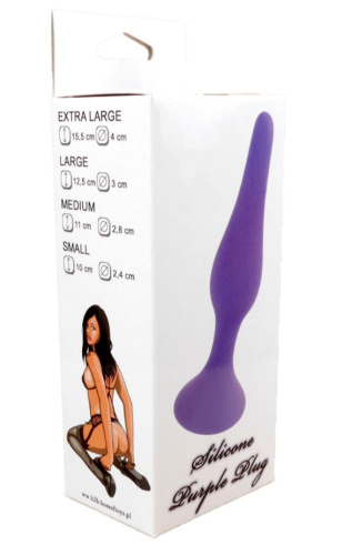 Анальная пробка B-Series Silicone Plug Purple, XL