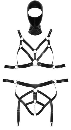 Боди портупея с маской на голову Bad Kitty Strap+Mask Set, XS