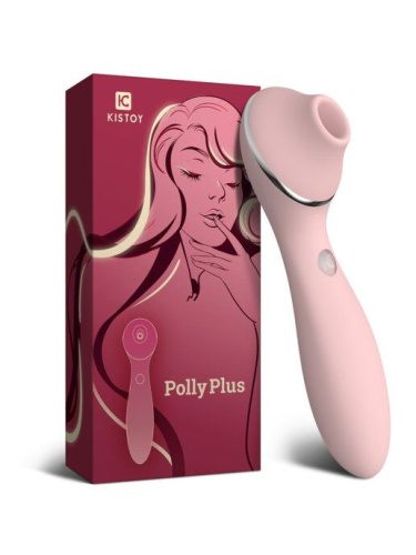 KisToy Polly Plus - Вакуумный вибратор, 16.8х3.5 см (розовый)