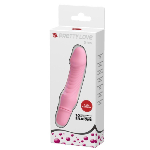 Pretty Love Stev Vibrator Light Pink - Вибратор, 13,5 см (розовый)