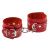 Leather Double Fix Hand Cuffs, Red - Наручники, 25 см (красный) Leather Double Fix Hand Cuffs, Red - Наручники, 25 см (красный)